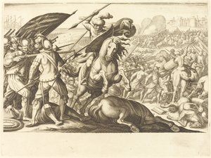 Turkin ratsuväen tappio, n. 1614. tekijältä Jacques Callot
