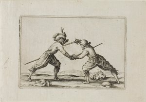 Kaksintaistelu miekkojen kanssa, elokuvasta The Caprices tekijältä Jacques Callot