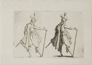 Herrasmies suurella kepillä, Capricesista tekijältä Jacques Callot