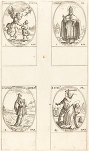 Suojelusenkeli, St. Simplici, St. Cunegundes, St. Luci. tekijältä Jacques Callot