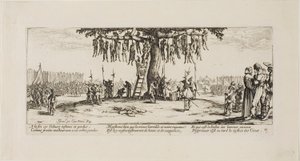 The Hanging, yksitoista levy elokuvasta The Miseries of War tekijältä Jacques Callot