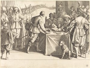 Joukkojen palkkaaminen, n. 1614. tekijältä Jacques Callot