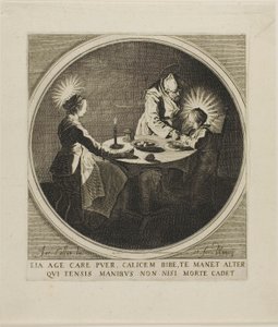 Pyhä perhe pöydässä tekijältä Jacques Callot