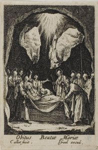 Neitsyt Marian hautaaminen, Neitsyt Marian elämästä. tekijältä Jacques Callot