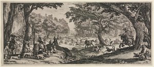 Suuri metsästys, 1619. tekijältä Jacques Callot