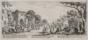 Sodan suuret kurjuudet: Kerjäläiset ja kuolevat, 1633. tekijältä Jacques Callot