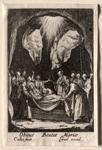 Neitsyen elämä: Neitsyen hautaus tekijältä Jacques Callot