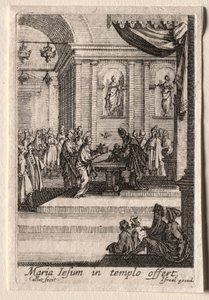 Neitsyen elämä: Kristuksen esittely temppelissä tekijältä Jacques Callot