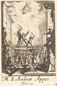 Pyhän Andreaksen marttyyrikuolema tekijältä Jacques Callot