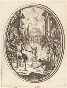Pyhän Laurentiuksen marttyyrikuolema tekijältä Jacques Callot
