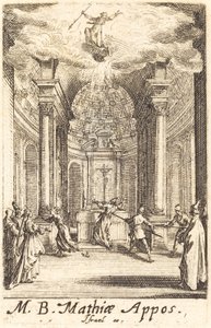 Pyhän Mattiaan marttyyrikuolema, n. 16341635. tekijältä Jacques Callot