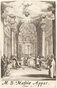 Pyhän Mattiaan marttyyrikuolema, n. 16341635. tekijältä Jacques Callot