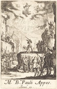 Pyhän Paavalin marttyyrikuolema, n. 16341635. tekijältä Jacques Callot