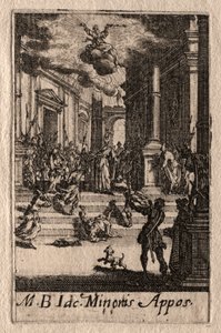 Apostolien marttyyrikuolema: Pyhä Jaakob Pienempi. tekijältä Jacques Callot