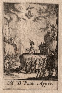 Apostolien marttyyrikuolema: Pyhä Paavali. tekijältä Jacques Callot