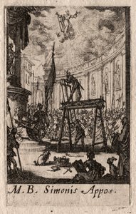 Apostolien marttyyrikuolema: Pyhä Simon tekijältä Jacques Callot