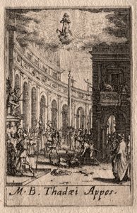 Apostolien marttyyrikuolema: Pyhä Taddeus tekijältä Jacques Callot