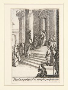 La Presentació de la Verge, núm.3 de La vida de la Verge finlandesa tekijältä Jacques Callot