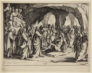 Lasaruksen herättäminen kuolleista tekijältä Jacques Callot