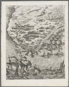 La Rochellen piiritys: levy 10, 1628-1630. tekijältä Jacques Callot
