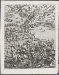 La Rochellen piiritys: levy 11, 1628-1630. tekijältä Jacques Callot