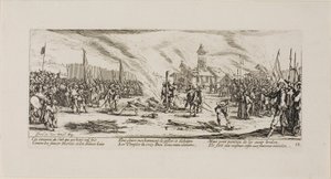 The Stake, levy kolmetoista teoksesta The Miseries of War (Sodan kurjuudet). tekijältä Jacques Callot