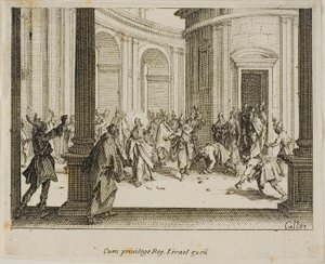 Jeesuksen kivittäminen, Uudesta testamentista tekijältä Jacques Callot