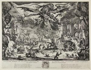 Pyhän Antoniuksen kiusaus tekijältä Jacques Callot