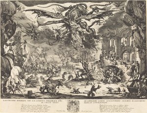 Pyhän Antoniuksen kiusaus [toinen versio] tekijältä Jacques Callot