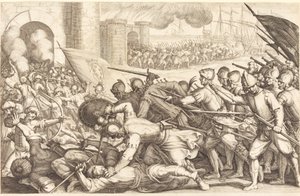 Joukot pakottavat kaupungin portin tekijältä Jacques Callot