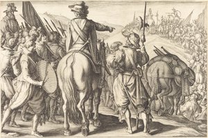 Joukot maaliskuussa, n. 1614. tekijältä Jacques Callot