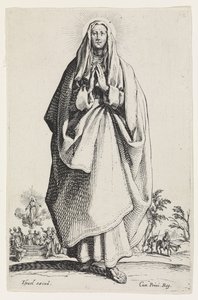 Neitsyt Maria Les Grands Apôtresista (Suuret apostolit), 1631 tekijältä Jacques Callot