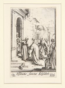 Vierailu, ei. 6, teoksesta The Life of the Virgin tekijältä Jacques Callot