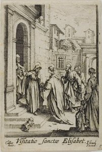 Pyhän Elisabetin vierailu, Neitsyt Marian elämästä. tekijältä Jacques Callot