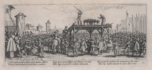 Pyörä (La Roue), elokuvasta "The Miseries of War" tekijältä Jacques Callot