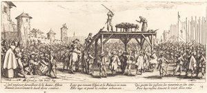 Pyörä, c. 1633. tekijältä Jacques Callot
