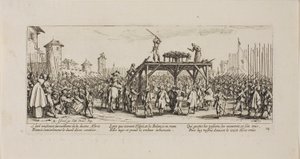 The Wheel, levy neljätoista kirjasta The Miseries of War tekijältä Jacques Callot