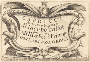 Otsikko "The Capricci" tekijältä Jacques Callot