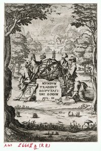 Sacra Cosmologia ... -teoksen nimiölehti (kaiverrus). tekijältä Jacques Callot