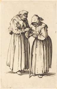 Kaksi kerjäläistä naista, n. 1622. tekijältä Jacques Callot
