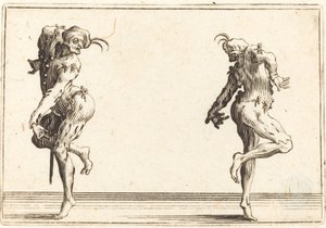 Two Pantaloons Dancing, c. 1622. tekijältä Jacques Callot