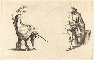 Kaksi istuvaa hahmoa tekijältä Jacques Callot