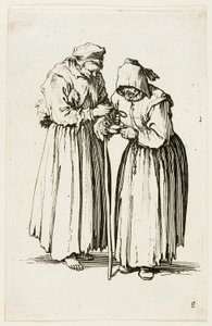 Two Women Beggars, levy kahdeksan Beggarsilta tekijältä Jacques Callot