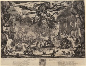Pyhän Antoniuksen kiusaus [2: versio, Nancy] tekijältä Jacques Callot