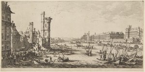 Näkymä Louvren museosta tekijältä Jacques Callot