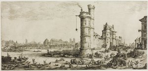 Näkymä Pont Neufille tekijältä Jacques Callot