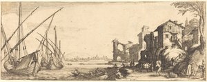 Pieni satama tekijältä Jacques Callot or Follower of Jacques Callot