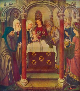 "Kristuksen esittely temppelissä", 1400-luku tekijältä Jacques Daret