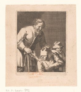 Figura amb pipa asseguda entre home i acabat nen tekijältä Jacques Dassonville (attributed to)