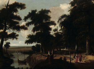 Metsämaisema joen lähellä tekijältä Jacques Fouquier